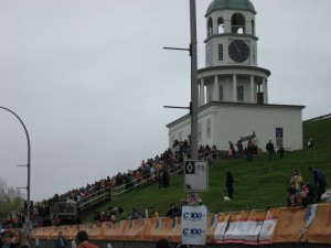 The crowd watching the start on Citadel Hill