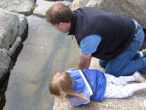 D'Arcy & Sarah exploring the tidal pools